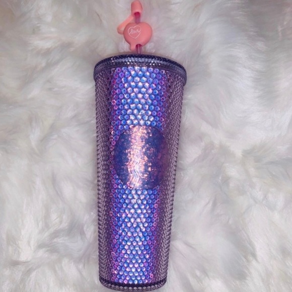 Starbucks China Purple Bling Cup Studded Iridescent Tumbler Venti 24oz Overseas - Picture 8 of 10